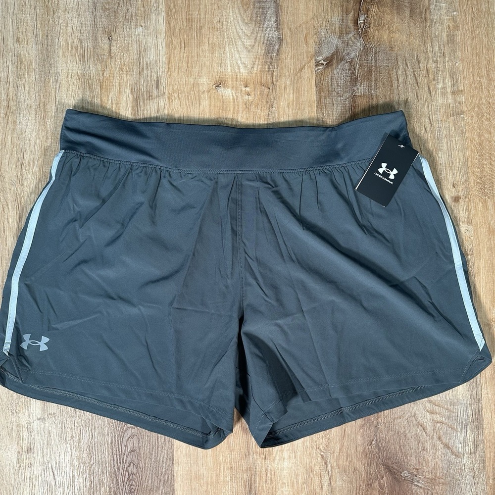 NEW Under Armour UA SpeedPocket 5" Running Shorts Mens Size XXL Black 1377485